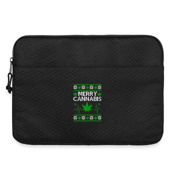 Joyeux Noël, Joyeux Cannabis - Sacoche pour ordinateur portable 15 pouces - noir - Devant