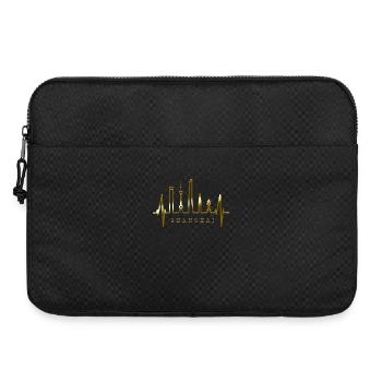 Shanghai Skyline Herzschlag China I Love Schanghai - Laptoptasche 15" - Schwarz - Vorne