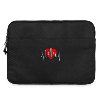 Shanghai Skyline Herzschlag China I Love Schanghai - Laptoptasche 15" - Schwarz - Vorne