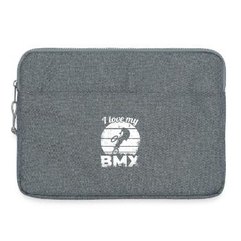 Dicton de pilote de BMX - Sacoche pour ordinateur portable 15 pouces - gris chiné - Devant
