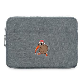 Noël de l’oiseau kiwi - Sacoche pour ordinateur portable 15 pouces - gris chiné - Devant