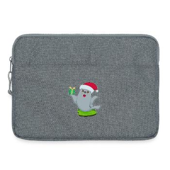 Seal Christmas Package - Laptop bag 15" - heather grey - Front
