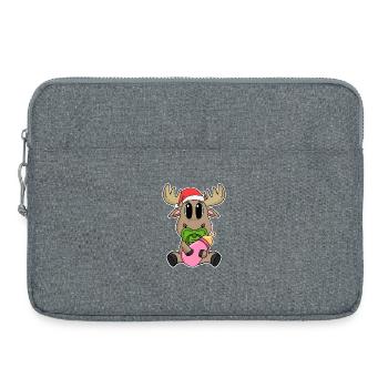 Moose Baby Christmas - Laptop bag 15" - heather grey - Front