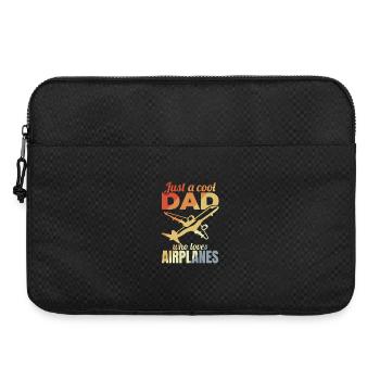Flugzeug Vater - Laptoptasche 15" - Schwarz - Vorne