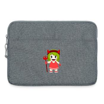 Les filles Halloween Devil Trident - Sacoche pour ordinateur portable 15 pouces - gris chiné - Devant