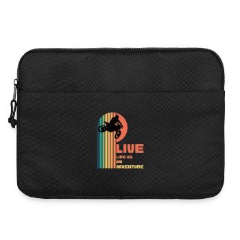 Das Leben als Abenteuer erleben - Moto Cross - Laptoptasche 15" - Schwarz - Vorne