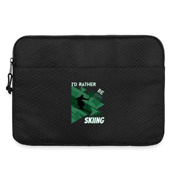 I'd Rather Ski - Ski Wintersportler Skifahrer - Laptoptasche 15" - Schwarz - Vorne