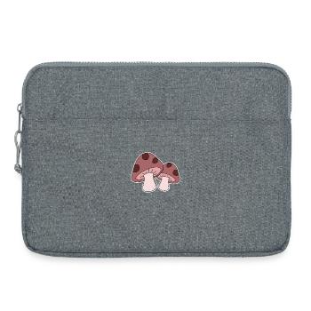 Pilze sammeln Pilzsammler Pilz - Laptoptasche 15" - Grau meliert - Vorne