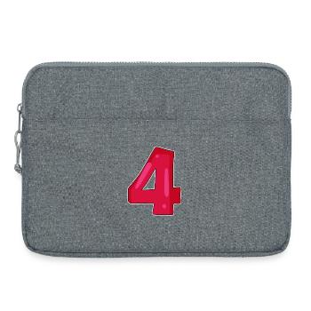 Numéro Quatre chiffres Numéro Quatrième Quatrième - Sacoche pour ordinateur portable 15 pouces - gris chiné - Devant