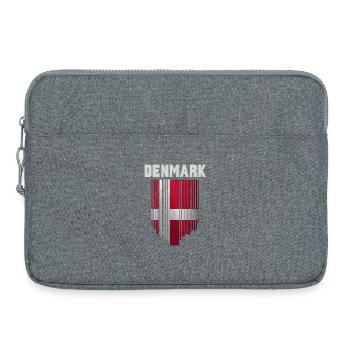 Flag of Denmark, Danish pride - Laptop bag 15" - heather grey - Front