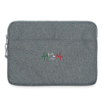 Florence Skyline Italy Heartbeat I Love Firenze - Laptop bag 15" - heather grey - Front