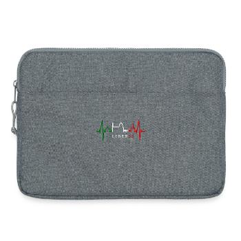 Florence Skyline Italie Heartbeat I Love Firenze - Sacoche pour ordinateur portable 15 pouces - gris chiné - Devant