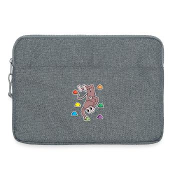 Affe Felsklettern Klettern - Laptoptasche 15" - Grau meliert - Vorne