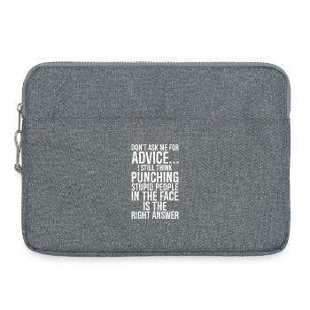 Frag mich nicht um Rat, ich denke immer noch, dass Punching - Laptoptasche 15" - Grau meliert - Vorne