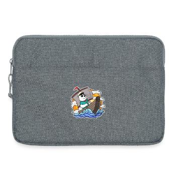 Captain Sailor Bear - Laptop bag 15" - heather grey - Front
