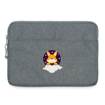 Fox Clouds - Laptop bag 15" - heather grey - Front