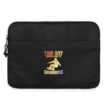 Garçon de snowboard - Sacoche pour ordinateur portable 15 pouces - noir - Devant