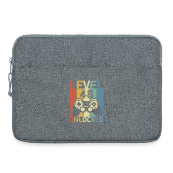 Level 48 freigeschaltet Lustiger Videospieler 48. Geburtstag - Laptoptasche 15" - Grau meliert - Vorne