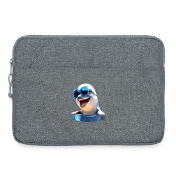 Delphin Sonnenbrille Liebe Delfine Süßer Delfin - Laptoptasche 15" - Grau meliert - Vorne