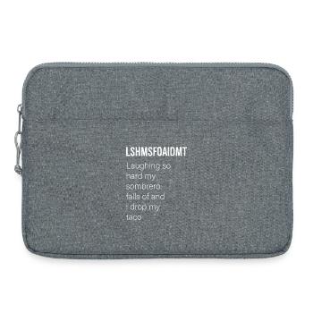 lshmsfoaidmt laughing funny shirt - Laptop bag 15" - heather grey - Front