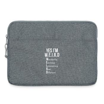 yes I'm weird funny shirt - Laptop bag 15" - heather grey - Front