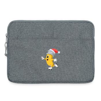 Bleistift Weihnachten Rollschuhe - Laptoptasche 15" - Grau meliert - Vorne