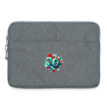 Picto 30 Jahre Retro Vintage Rot Blau Blau Blau - Laptoptasche 15" - Grau meliert - Vorne