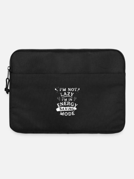 I'm not lazy - Text Tee - Laptoptasche 15" - Schwarz