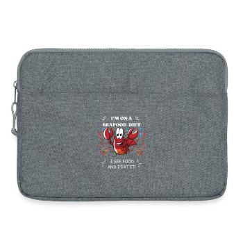 I'm on a seafood diet - Funny Tee - Laptoptasche 15" - Grau meliert - Vorne
