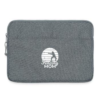 Mom Fencer - Laptop bag 15" - heather grey - Front