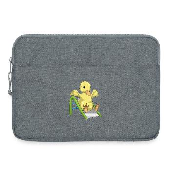 Toboggan de canard - Sacoche pour ordinateur portable 15 pouces - gris chiné - Devant