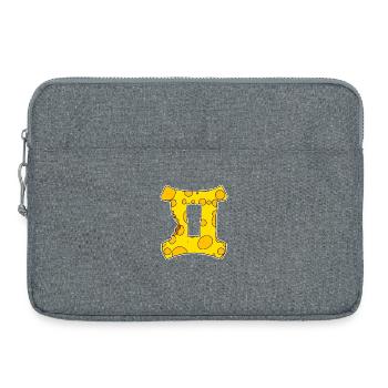 Symbole du signe du zodiaque Gémeaux - Sacoche pour ordinateur portable 15 pouces - gris chiné - Devant