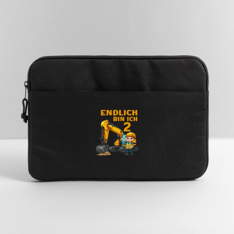 2 Geburtstag Baggerfahrer Bagger Bauarbeiter Laptoptasche 15"
