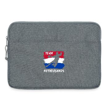 Équipe de handball des Pays-Bas - Sacoche pour ordinateur portable 15 pouces - gris chiné - Devant