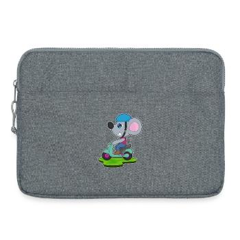 Trottinette souris - Sacoche pour ordinateur portable 15 pouces - gris chiné - Devant