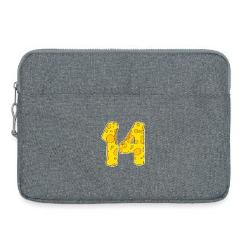 14 Years of Funny Cheese - Laptop bag 15" - heather grey - Front