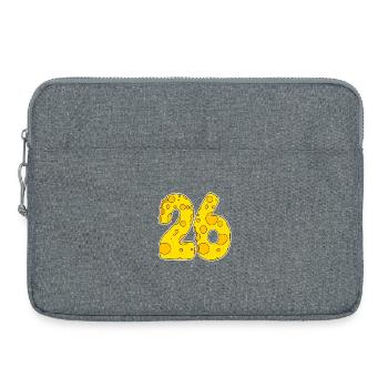 26 Jahre Lustig Käse - Laptoptasche 15" - Grau meliert - Vorne