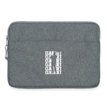 Drôle de clarinettiste - Sacoche pour ordinateur portable 15 pouces - gris chiné - Devant
