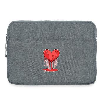 Herz verletzt - Laptoptasche 15" - Grau meliert - Vorne