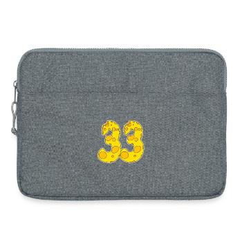 33 years old Lustig Käse - Laptop bag 15" - heather grey - Front