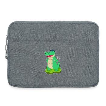 Crocodile Mechanic Wrench Workshop - Laptop bag 15" - heather grey - Front