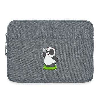 Panda Mechanic Wrench Workshop - Laptop bag 15" - heather grey - Front