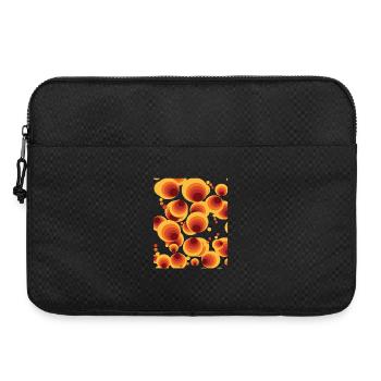 Abstraktes Polka Dots Kreismuster - Laptoptasche 15" - Schwarz - Vorne