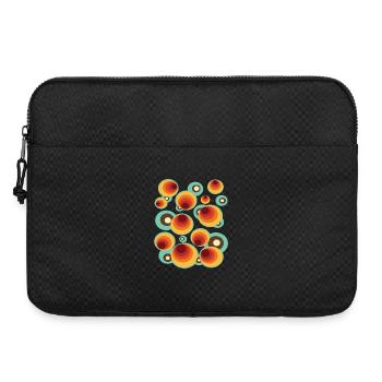 années 50 années 60 Rétro motif Cercle Style motif - Sacoche pour ordinateur portable 15 pouces - noir - Devant