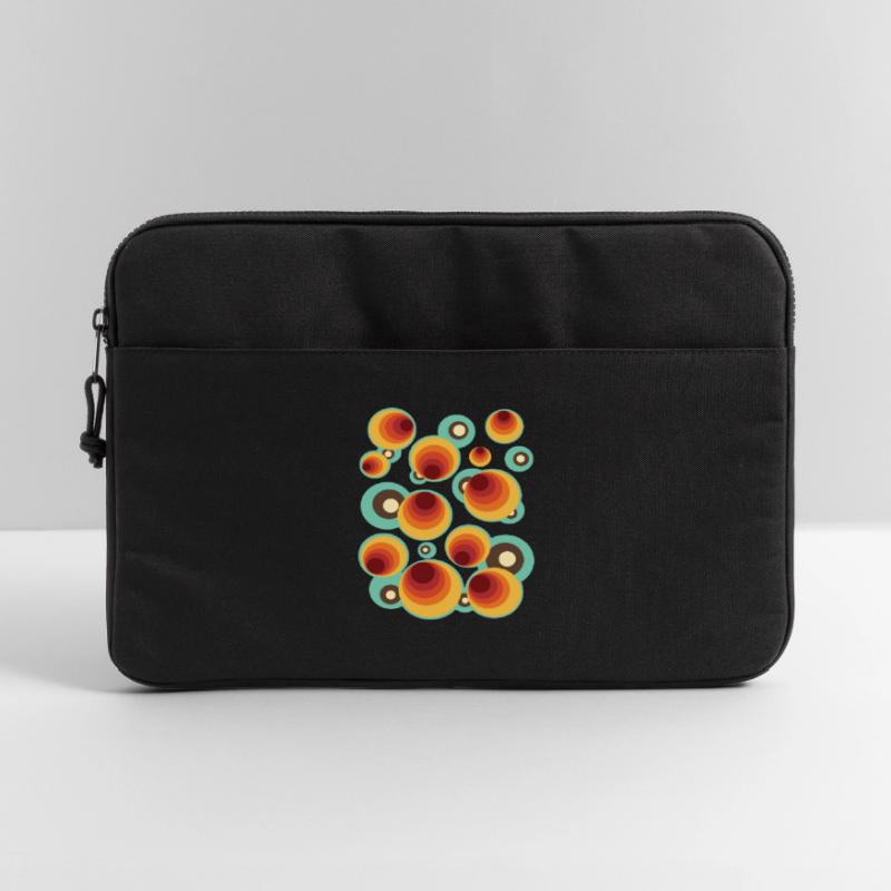 50s 60s Retro Pattern Circle Style Pattern Laptop bag 15"