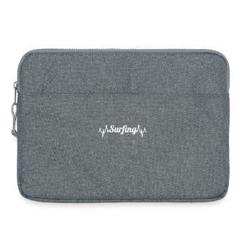 Surfing Pulse Rate - Laptop bag 15" - heather grey - Front