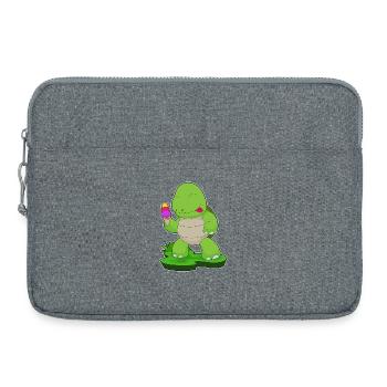 Turtle Waffle Ice Cream - Laptop bag 15" - heather grey - Front