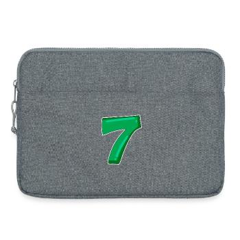 Zahl 7 Nummer - Laptoptasche 15" - Grau meliert - Vorne