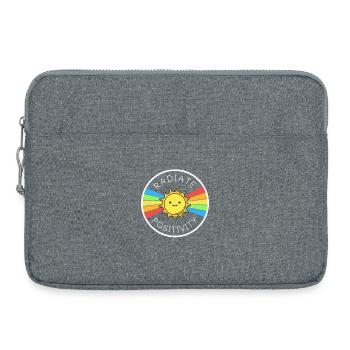 Sun Retro Radiate Positivity T-Shirt - Laptop bag 15" - heather grey - Front