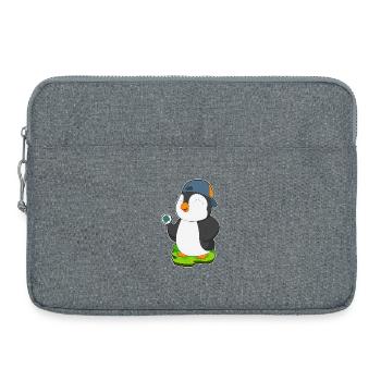 Pinguin Handballspieler Handball - Laptoptasche 15" - Grau meliert - Vorne